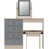 Grey Gloss/Light Oak Effect Veneer