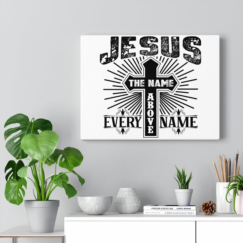 Jesus The Name - Wrapped Canvas Print, 28cm H x 36cm W