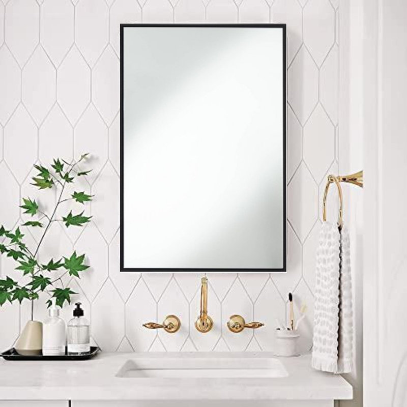 Miroir de salle de bain, Blanc