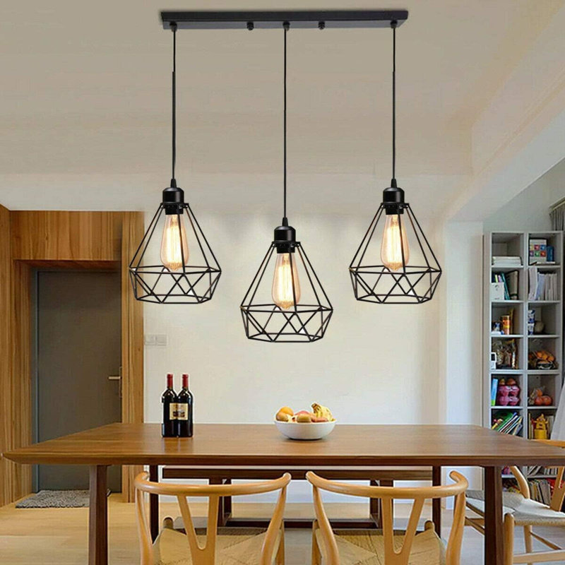 Gamada 3 - Light Kitchen Island Pendant, Black