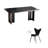 Modern Rectangular Rock Slab Dining Table Sets-107769194
