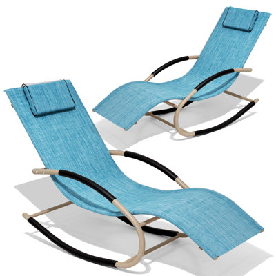 Tyshika Outdoor Metal Chaise Lounge