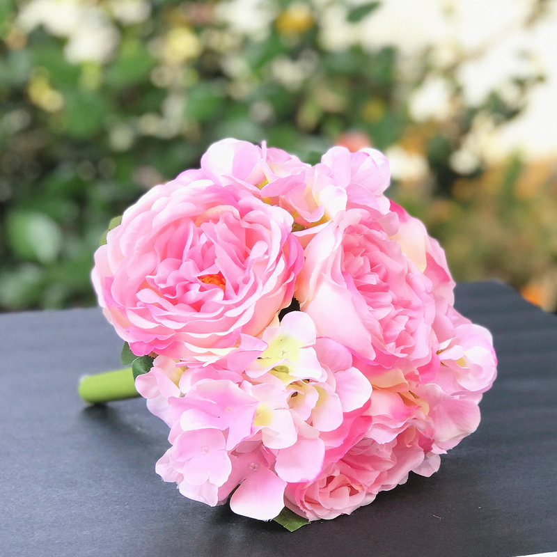 Arrangement floral artificiel pivoine, Rose