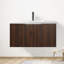 Meuble-lavabo mural simple avec plateau en résine et armoire de salle de bain 35,4 po Rajkumar-1984684145