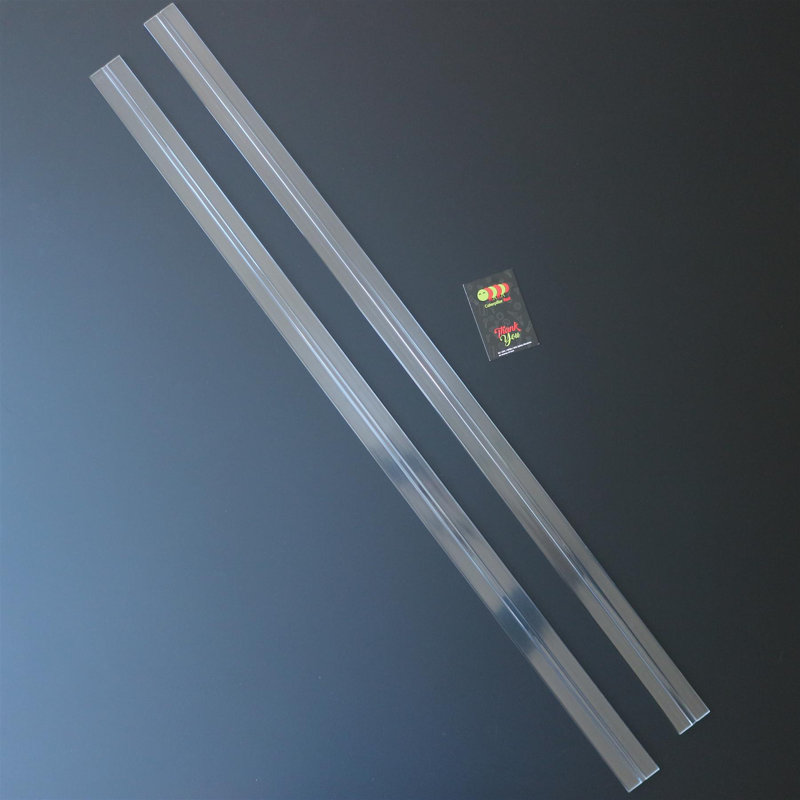 950mm Low Profile Flex hinges, Fexible Living Hinges, Plexiglass, Transparent, Piano Hinge