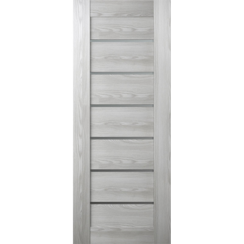 Dalle de porte intérieure en bois manufacturé et en verre givré Avon 07 02, 17,75 po x 95,24 po, Chêne Veralinga