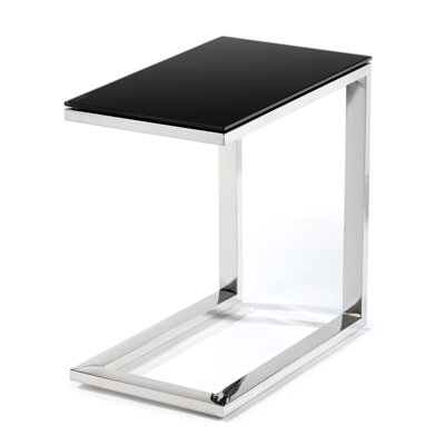 Lamanna Glass Top Frame End Table