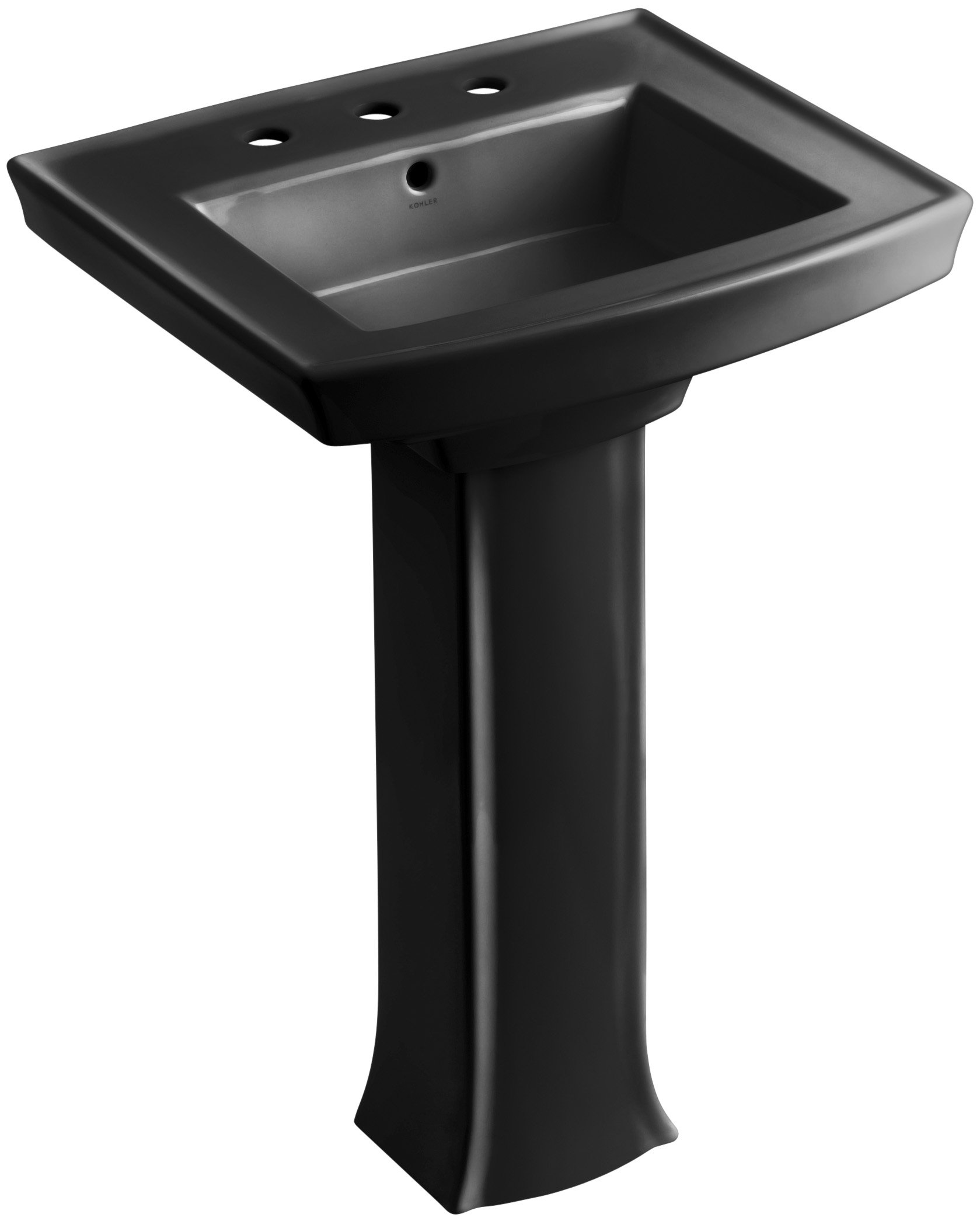Kohler Archer® 24" Rectangular Pedestal Bathroom Sink with Widespread