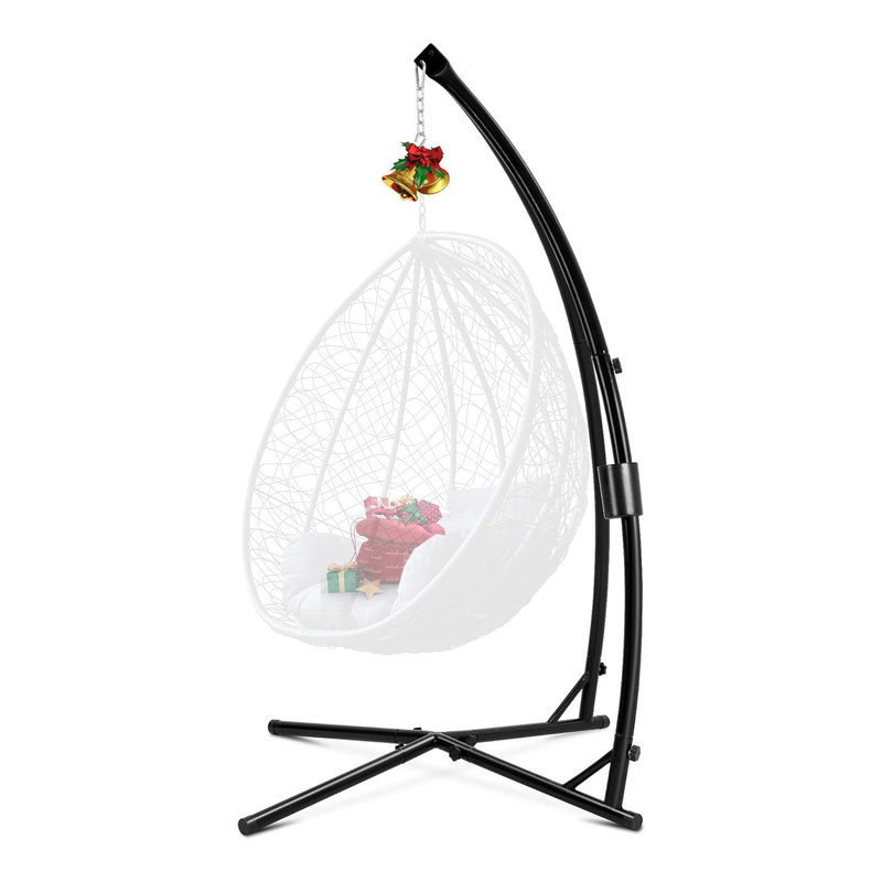 Heavy Duty Black Steel Indoor/Outdoor Hammock Chair Stand