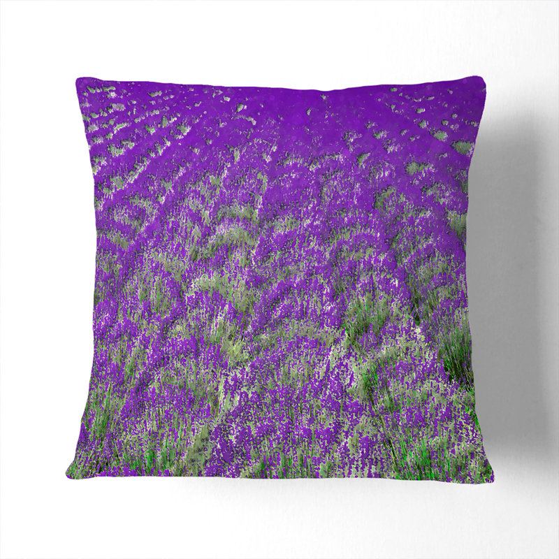 Field of Lavender Cushion with Filling, 40cm H x 40cm W x 15cm D