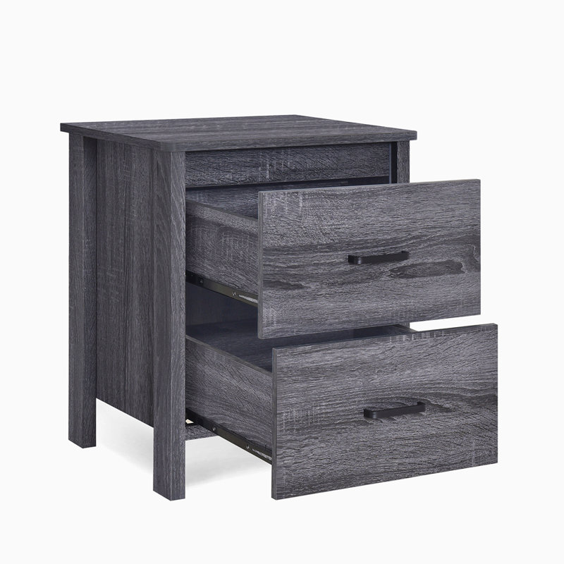 Akshata 19.15'' W Nightstand, Sonoma Gray Oak, Individual