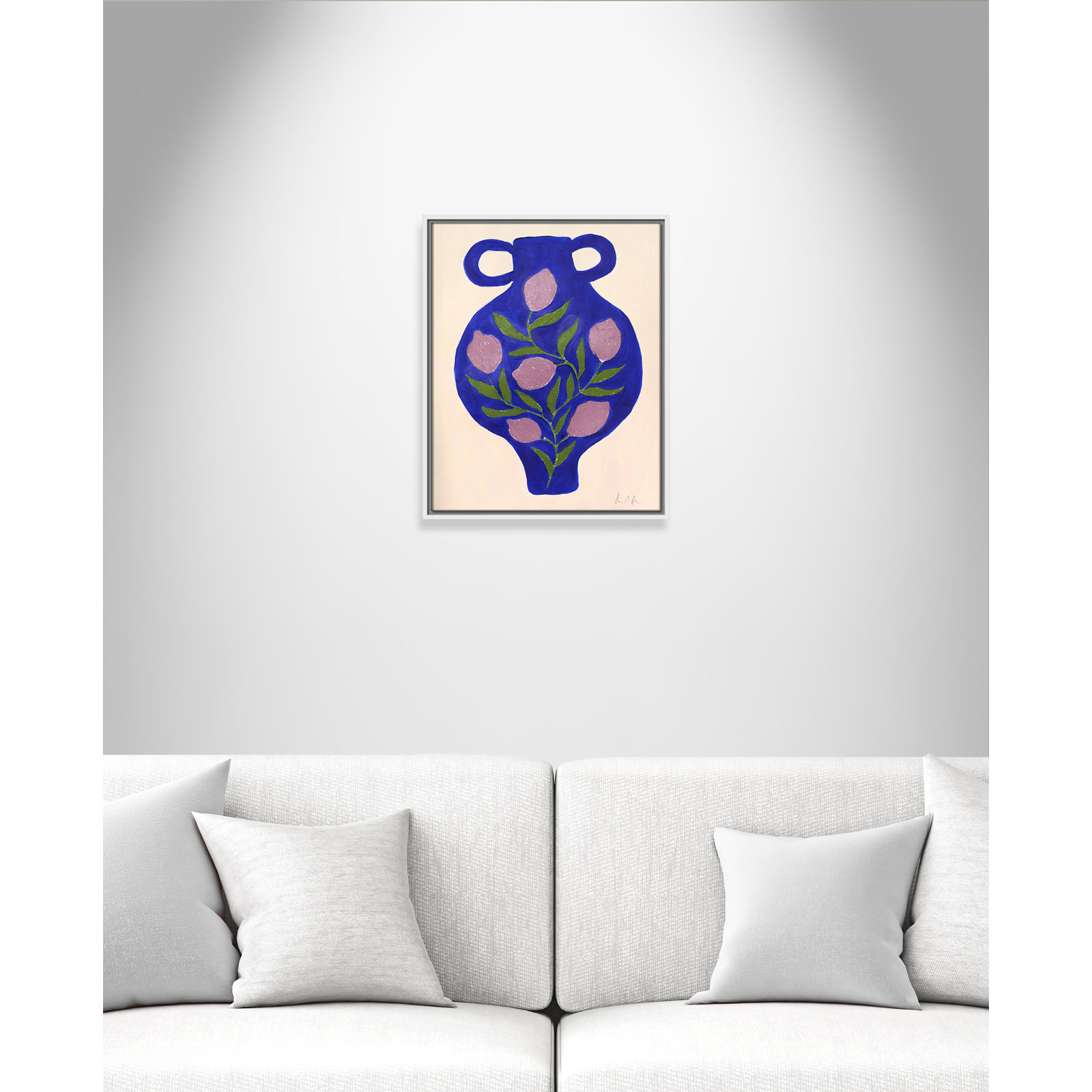 Vase No. 03 Print by Camilla Bergqvist, 21.5" H x 17.5" W, White