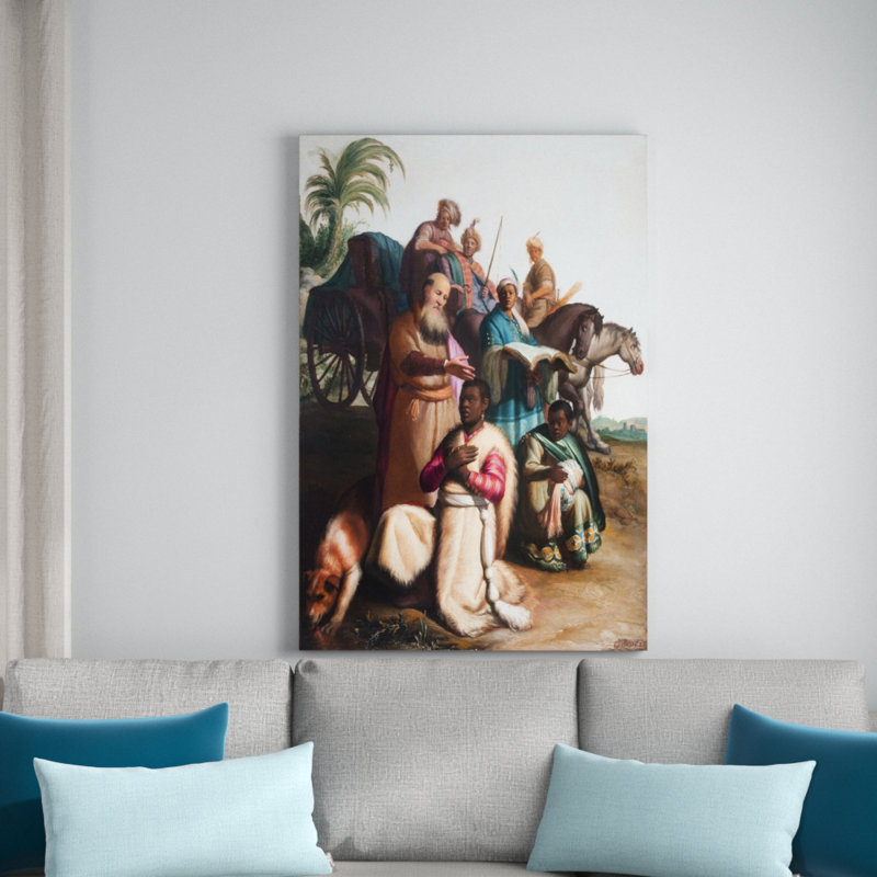 The Baptism Of The Eunuch by Rembrandt Van Rijn - Wrapped Canvas Print, 61cm H x 41cm W