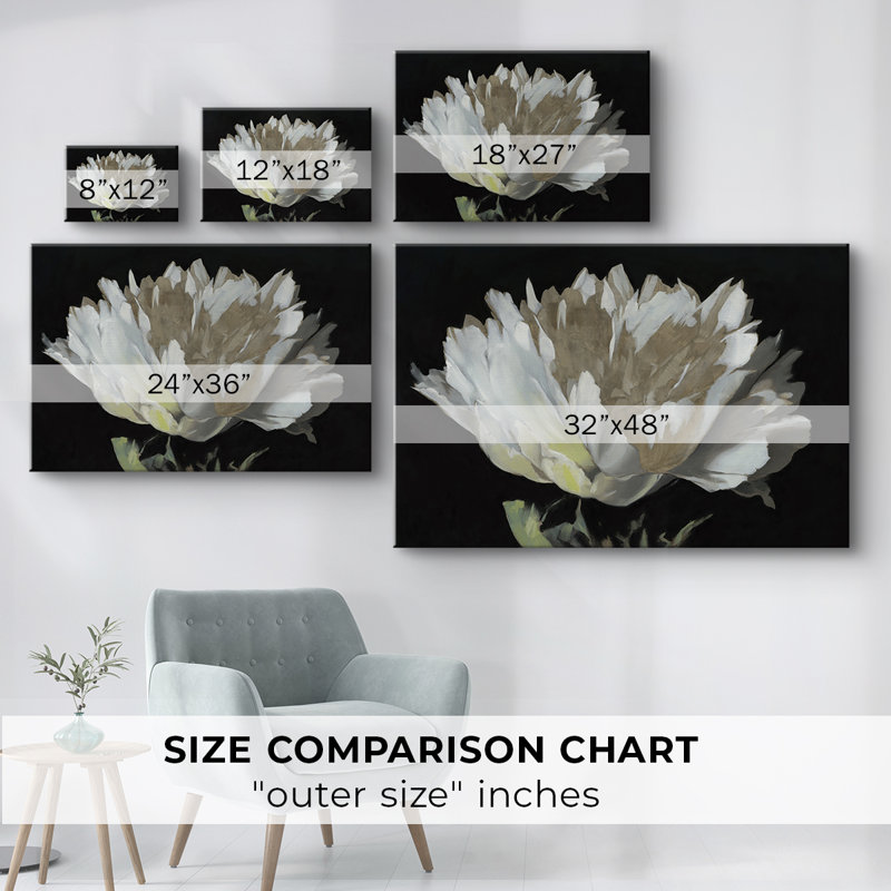 WHITE PEONY - Cavas enveloppés de galerie, 32 x 48