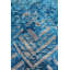 Tapis bleu en soie noué à la main de conception unique 10 pi 1 po x 14 pi New Age