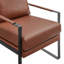 Chaise longue Tosheba en similicuir noir avec structure noir mat-905995413
