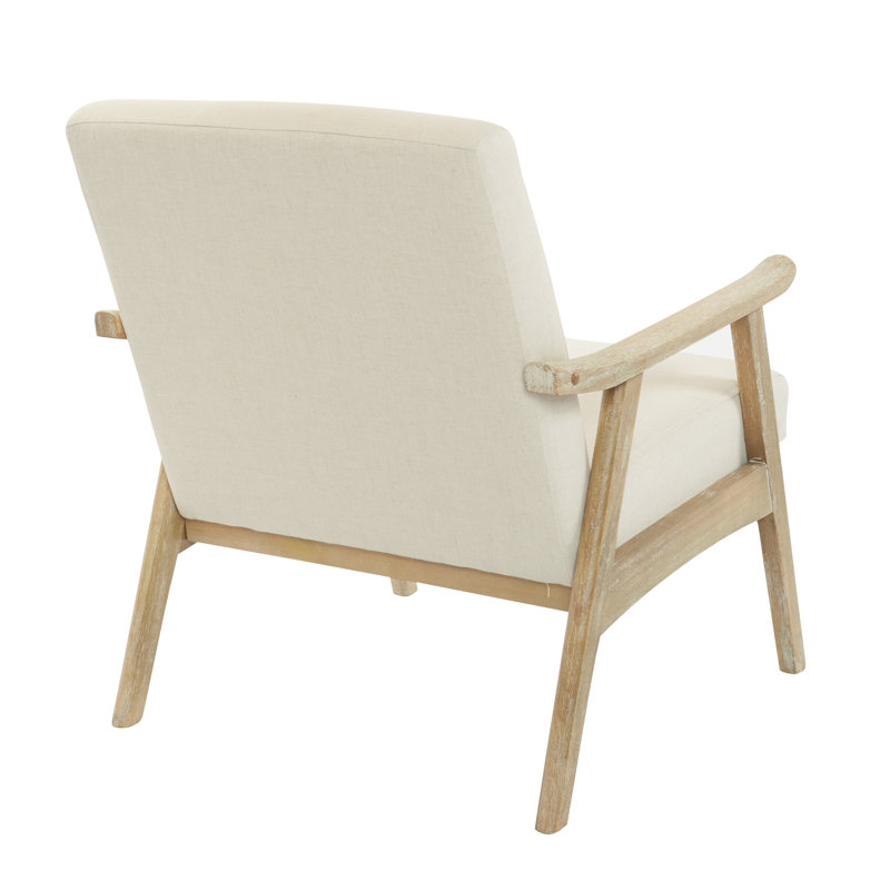 Albury Upholstered Accent Chair, Linen 100% Polyester, Natural