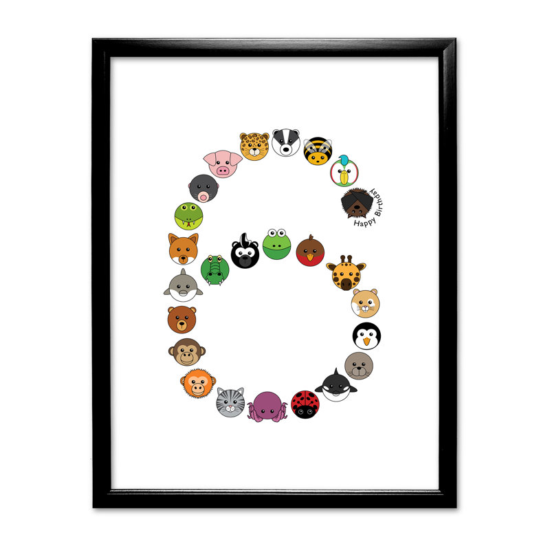 Single Picture Frame Print, Black