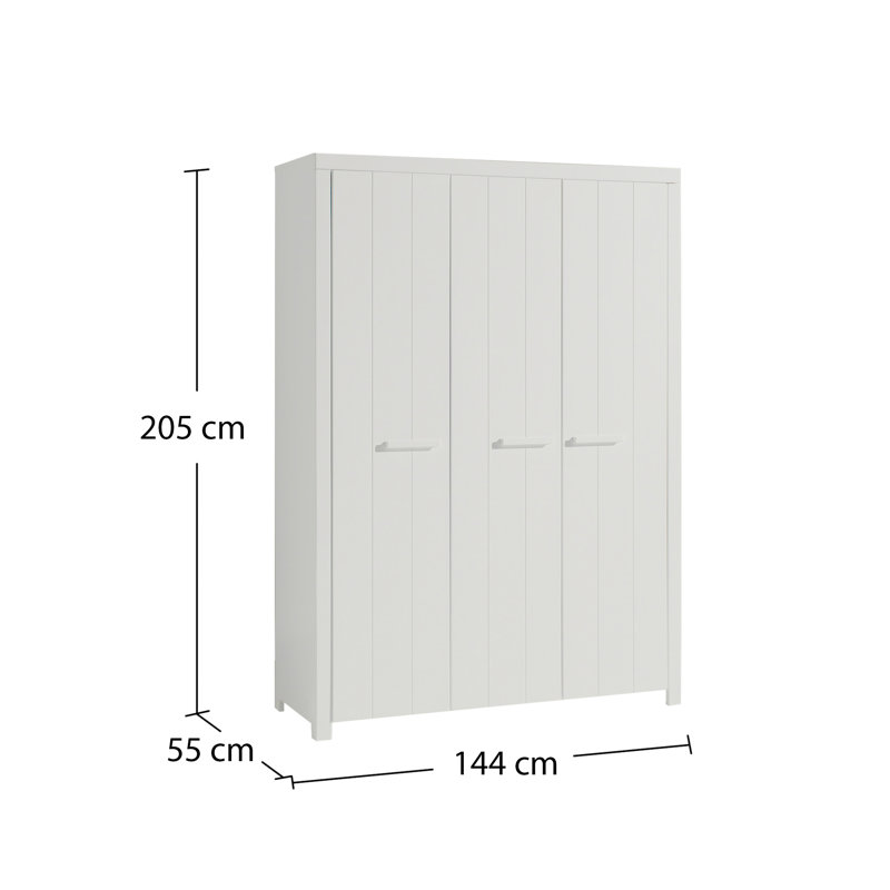 3 Door Manufactured Wood Wardrobe