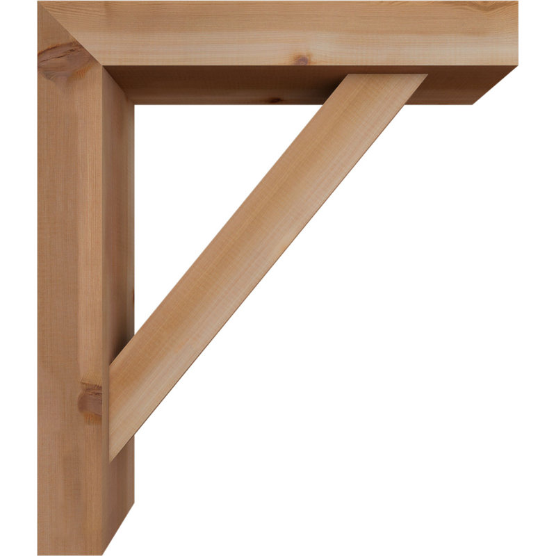 Traditional Block Bracket w/ Offset Brace, 30 x 26, 5 1/2"W Western Red Cedar (Smooth)