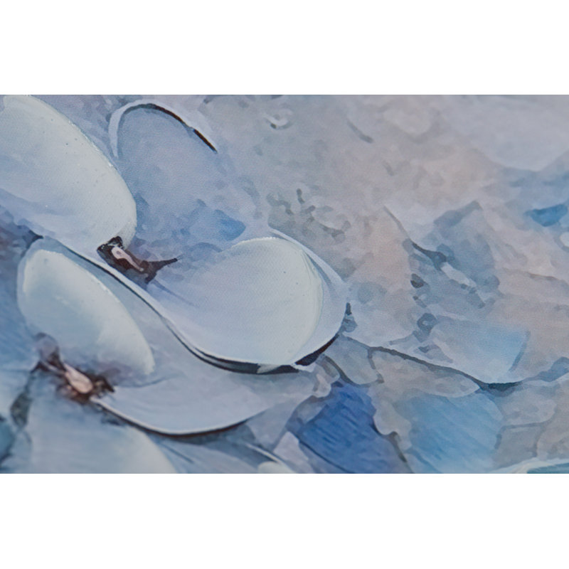 Flowers 40% Hand Painted Set 2 Canvas 60X3X60 Cm - 2 Piece Wrapped Canvas Print Set