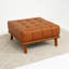 Repose-pieds en cuir Mid-Century moderne brun clair