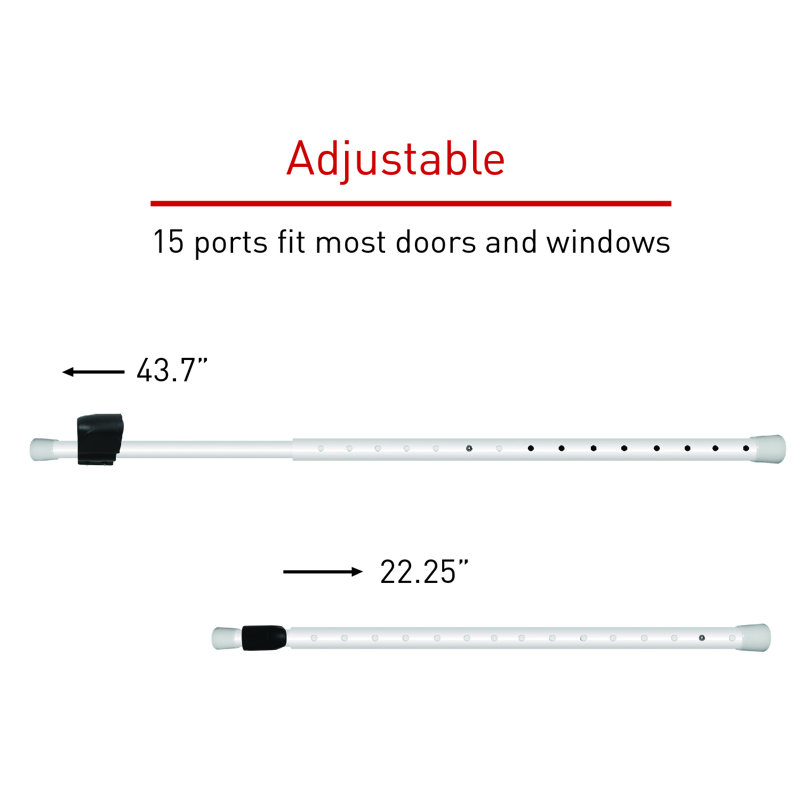 Butoir de porte / brouilleur de porte 3-en-1, barre de sécurité coulissante et alarme avec sirène d'alerte forte 120db - loquet durable et robuste