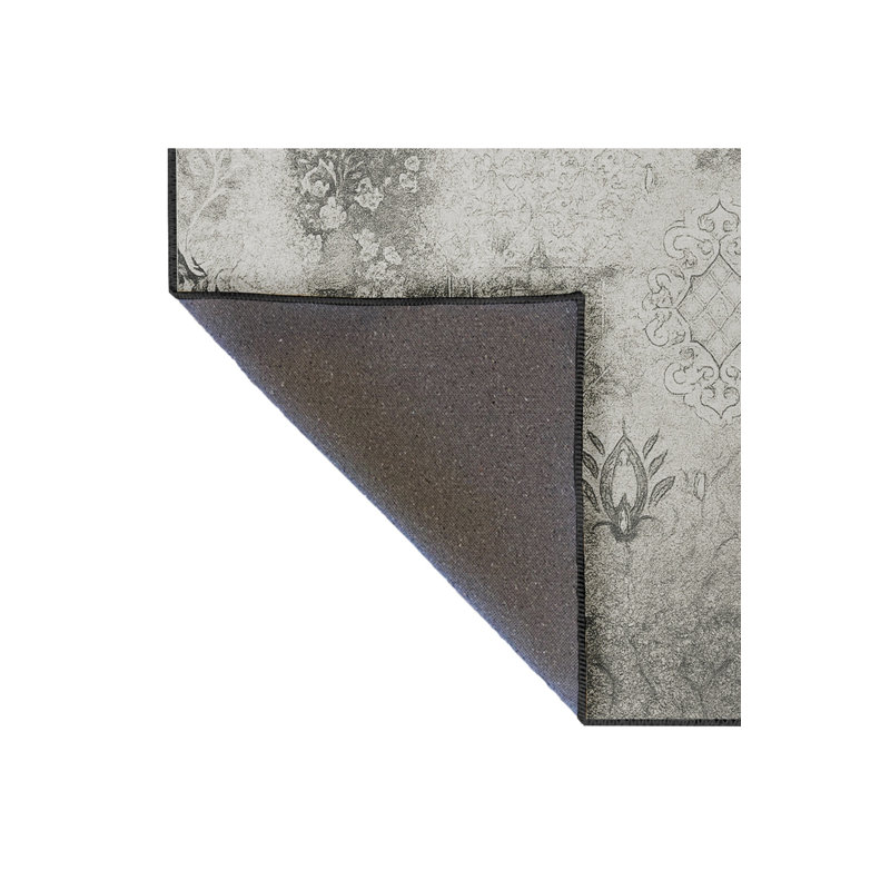 Tapis gris tissé Mosso, 4'7" x 6'7"
