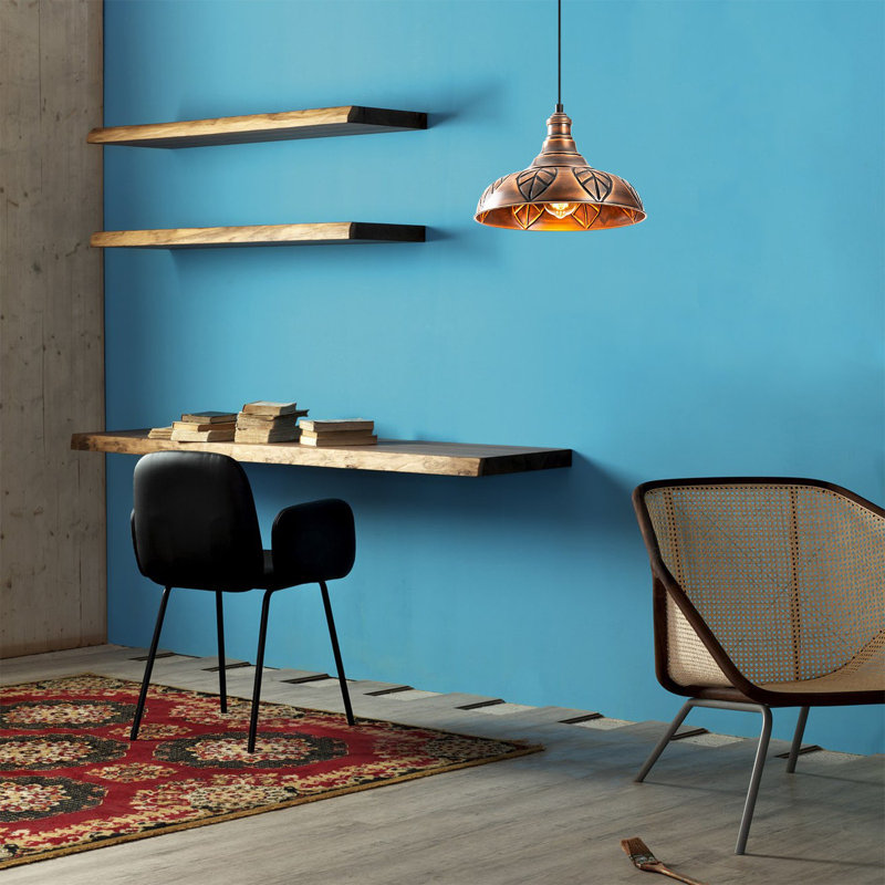 Modern Copper Chandelier, Adjustable Height, 12.6 in Diameter x 46.1 in Height | Metal Body, E27 Socket (Max 40W) | Elegant Design for Glam & Southwestern Decor | Perfect for Living Room, Dining Room, or Entryway | IP20 Rated