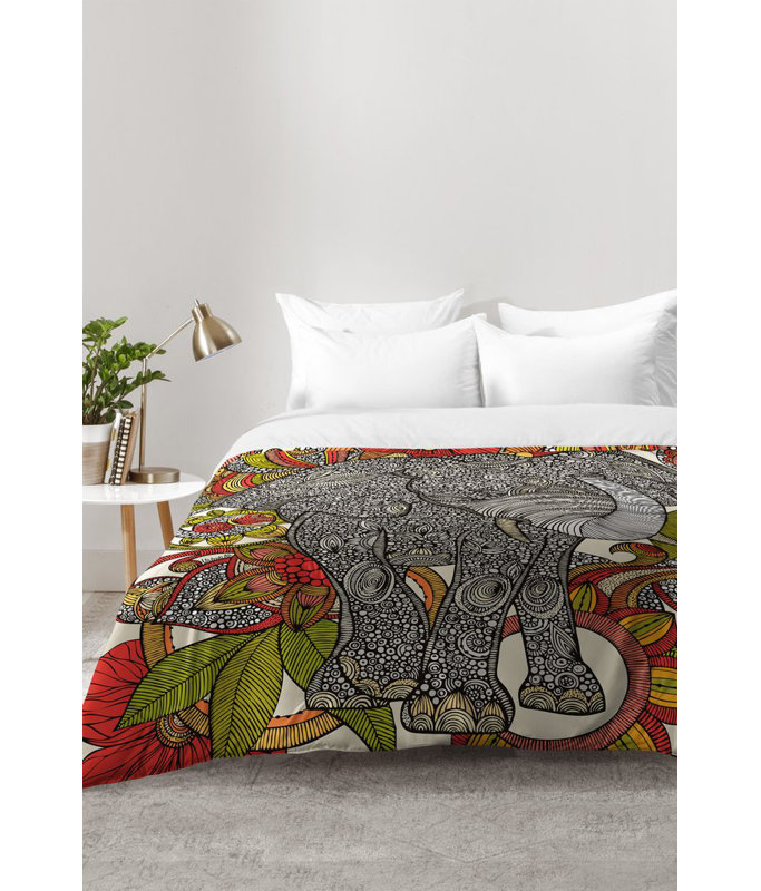 Ensemble d'édredon Bo The Elephant, Édredon pour lit simple TG + 1 taie décorative