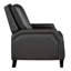 Fauteuil inclinable gris transitionnel avec assise en métal gris pour espace de vie principal, transitionnel, profondeur 21 po