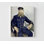 Portrait de Joseph Roulin par Vincent Van Gogh, reproduction d'art, impression de Portrait de style Van Gogh, impression uniforme bleu marine, impression uniforme bleu foncé