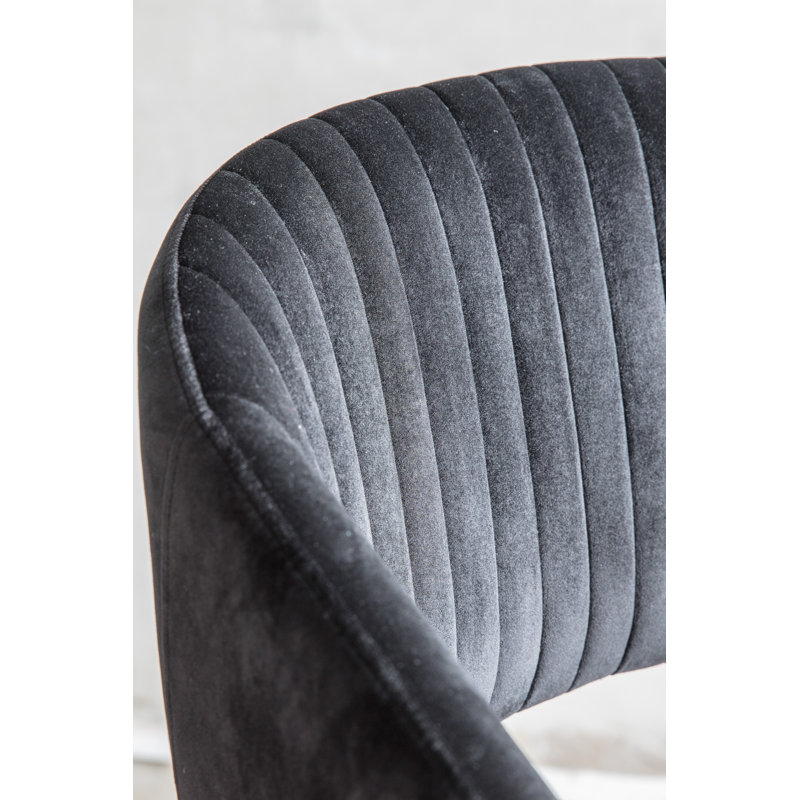 Fairmont Park Araceli Velvet Office Chair, Black, Chrome