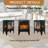 17" Freestanding Electric Fireplace Heater With Realistic 3D Flames, Portable Stove For Indoor Home Use
