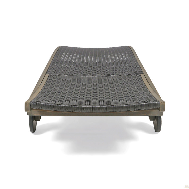 Chaise longue Banzai avec plateau coulissant