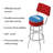 Swivel Upholstered Counter Stool with Metal Frame