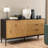 Lockeford Sideboard with 2 Doors and 3 Drawers in Black