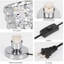 Lampe de table 9,8 po argent