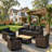  Furniture Set,5 Piece PatioWicker Outdoor Patio Conversation Set with Extra Wide & Thick Cushions, Rattan Outdoor Furniture Set for Backyard, Porch & Deck-874322303