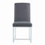 Ensemble de 2 chaises de salle à manger rembourrées avec structure en métal chromé