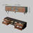 78.7"W Mid-Century Modern TV Stand with Drawers and  Cabinets-49870645