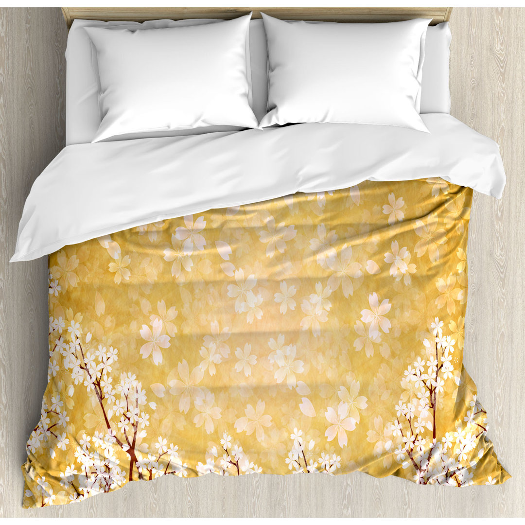 Traditional Floral Duvet Cover Set Ambesonne 