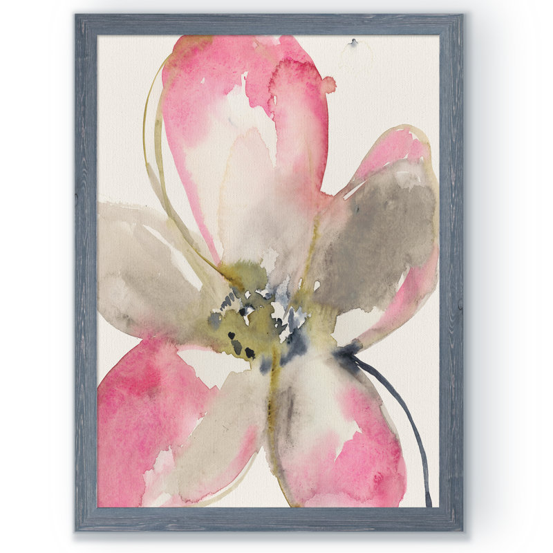 « magenta des pétales i » par paul cezanne-cadre photo, reproduction d’art, H 30 po x l 22 po x P 1 po, Cadre de toile gris