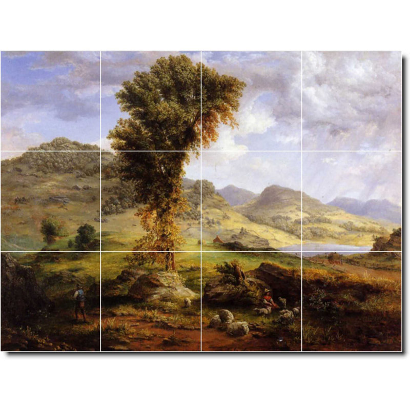 Carreau de céramique décorative 17 po x 12,75 po 4,25 po x 4,25 po, Country 04855