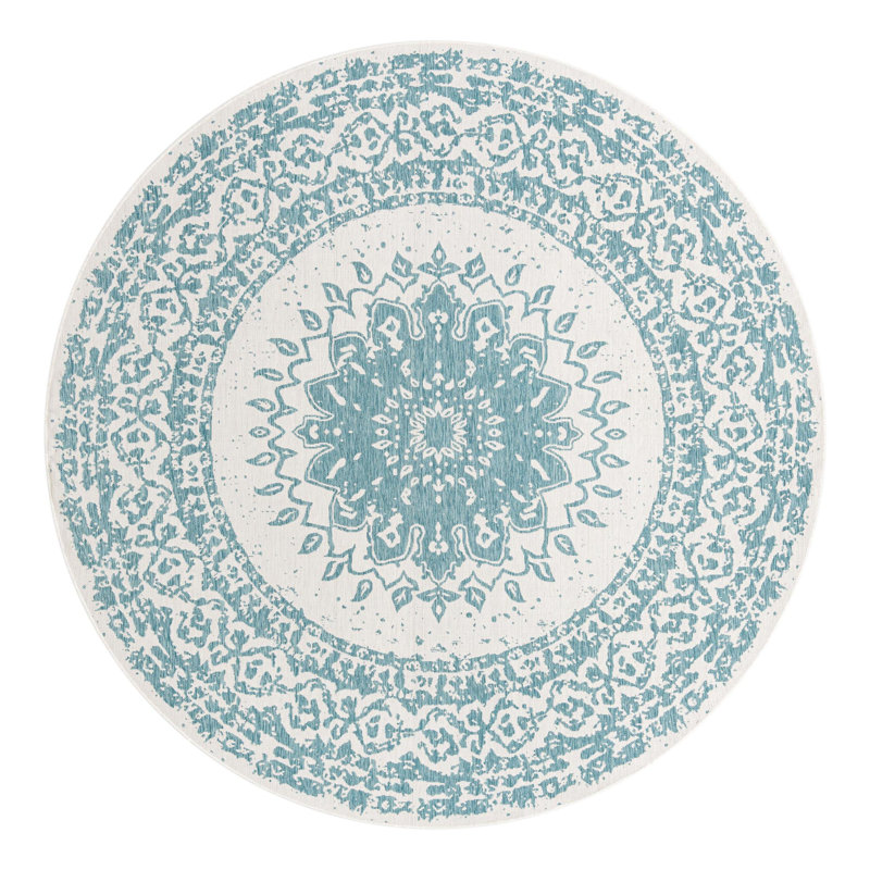 Ornate Lamotte Indoor/Outdoor Area Rug, Round 10'