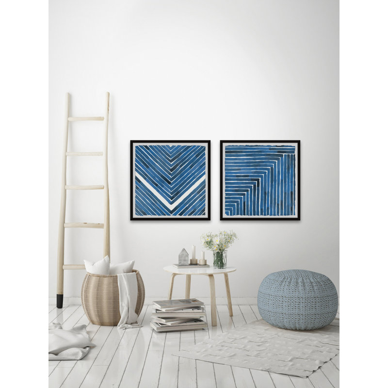 Diptyque à motif géométrique sans soudure, H 12 po x l 12 po