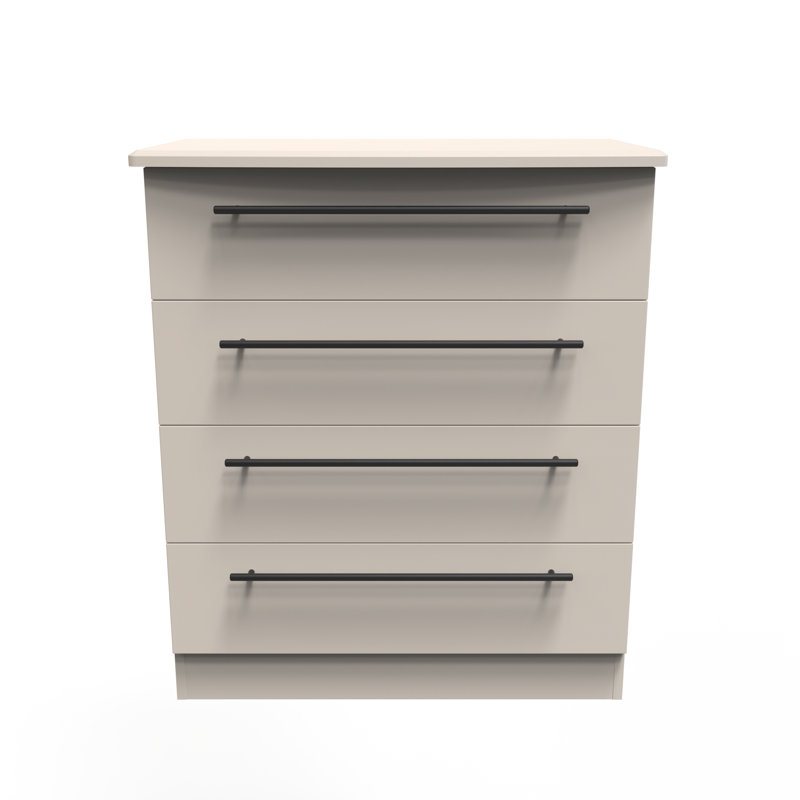 Fully Assembled Ahmyra 4 - Drawer Chest of Drawers, Kashmir Matt