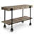 Astrid 47 In. Natural Tone Rectangular Wood Console Table With Lower Shelf And Wheels