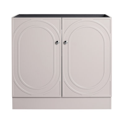 Meuble de rangement moderne pour salle de bain 36 po - Porte à fermeture en douceur en contreplaqué kaki, organisation efficace, non inclus