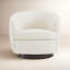 Fauteuil demi-tonneau pivotant rembourré Marcy-101378027